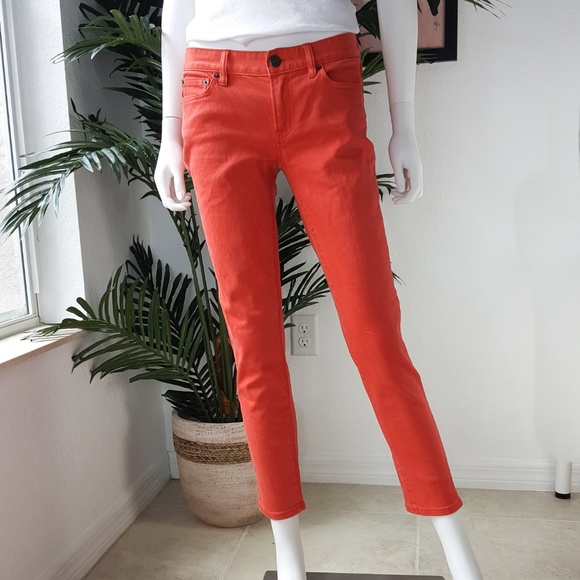 J.Crew Toothpick Red Stretch Skinny Jeans 26 - Picture 2 of 8